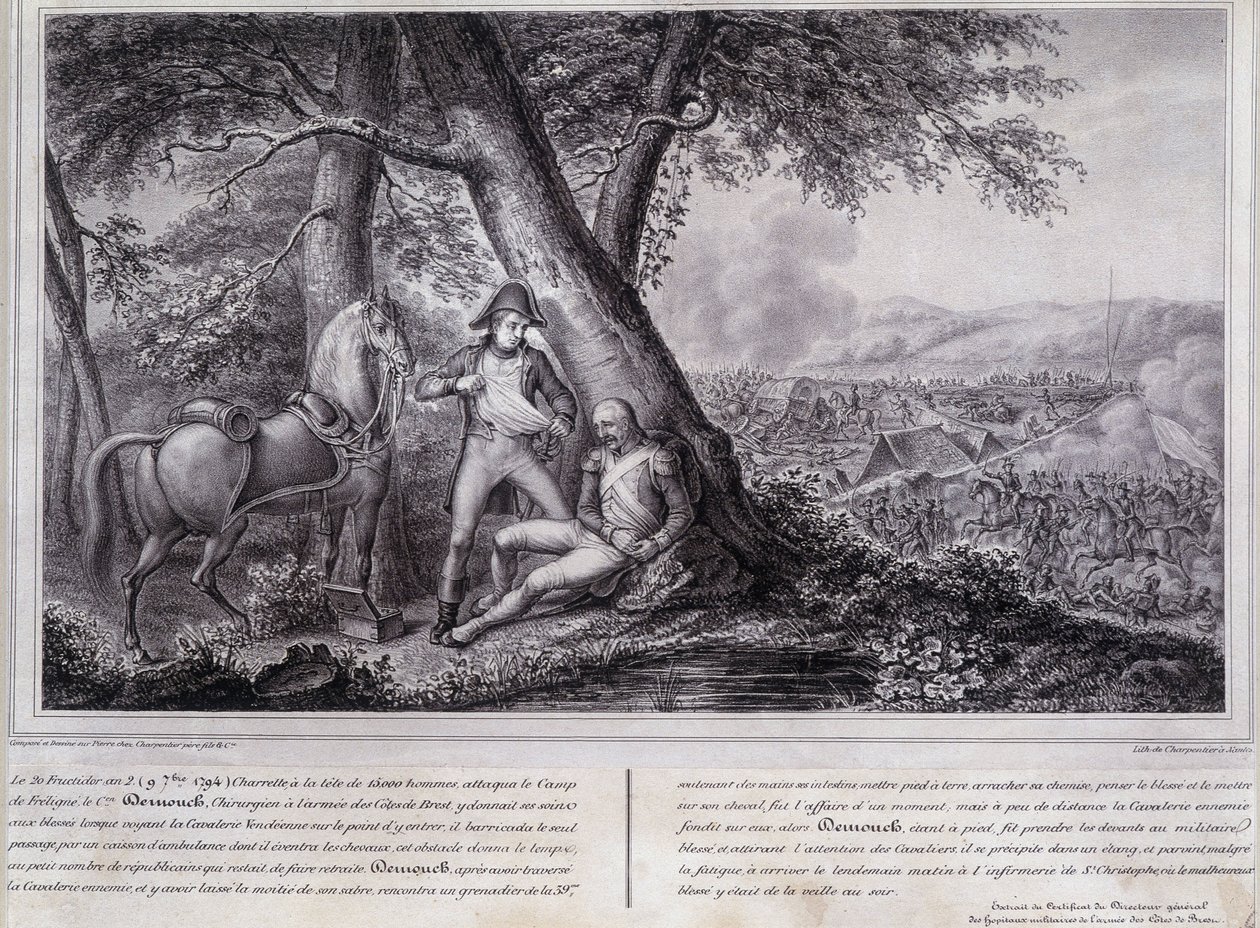 Guerra de Vendée: a coragem do cirurgião Demouch de Unknown artist