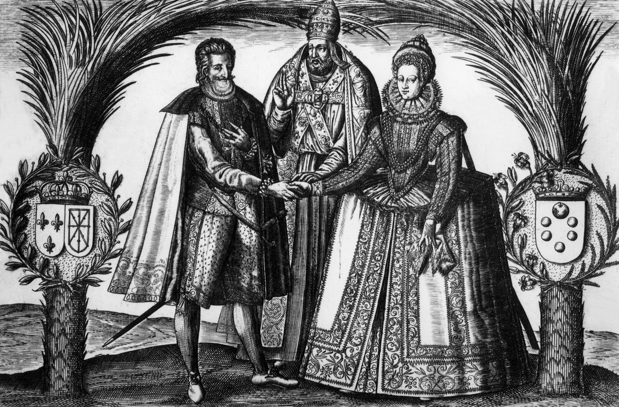 Casamento do rei francês Henri IV e Marie de Medicis em 17 de dezembro de Unknown artist