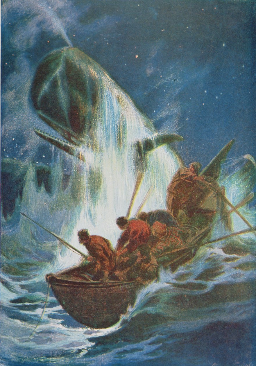 Caça à baleia (cor litho) de Unknown artist