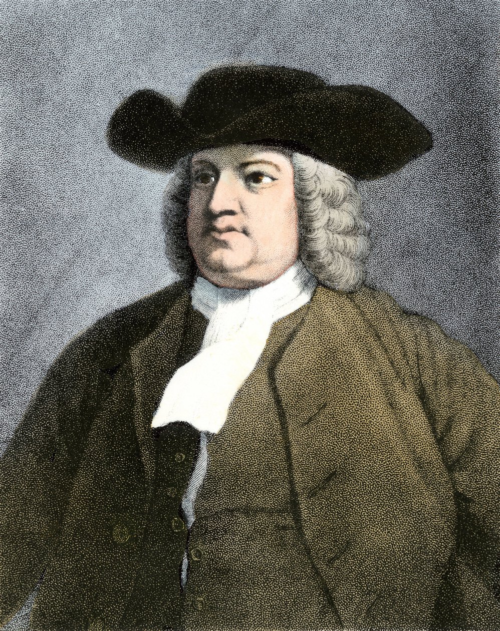 William Penn (1644-1718) quaker inglês fundador do estado da Pensilvânia em 1682 (gravura) de Unknown artist
