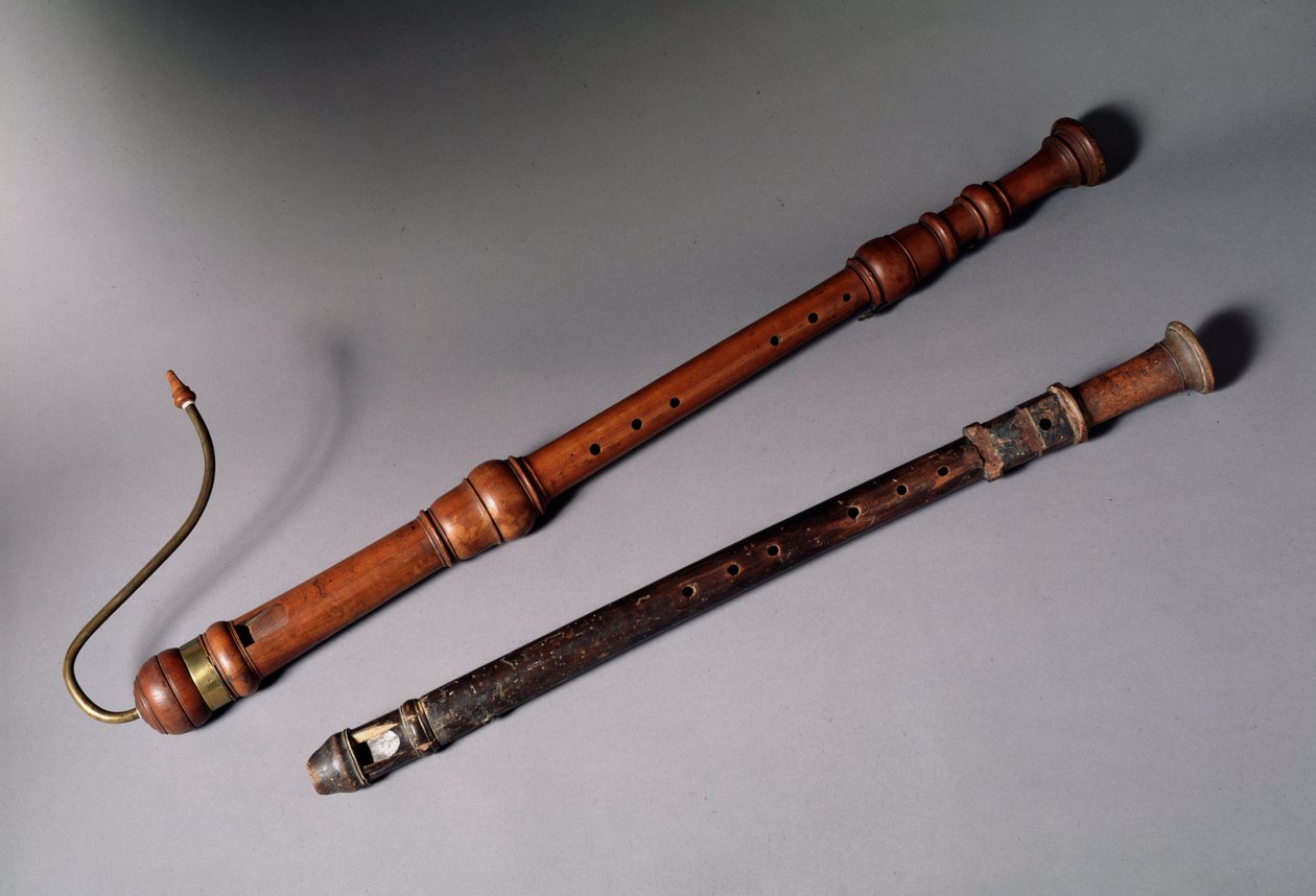 Instrumento musical de sopro de madeira: gravador de Unknown artist