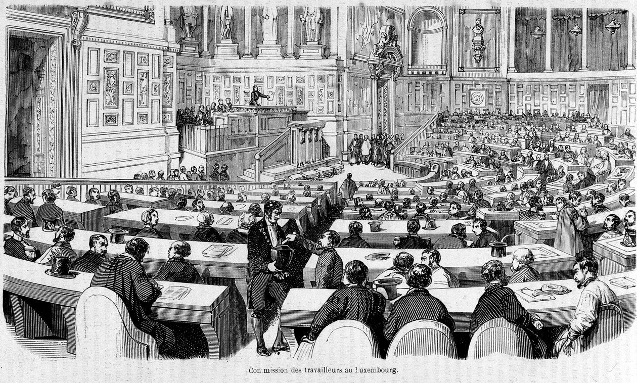 Comissão dos Trabalhadores do Palácio do Luxemburgo (Senado), revolução de 1848 de Unknown artist