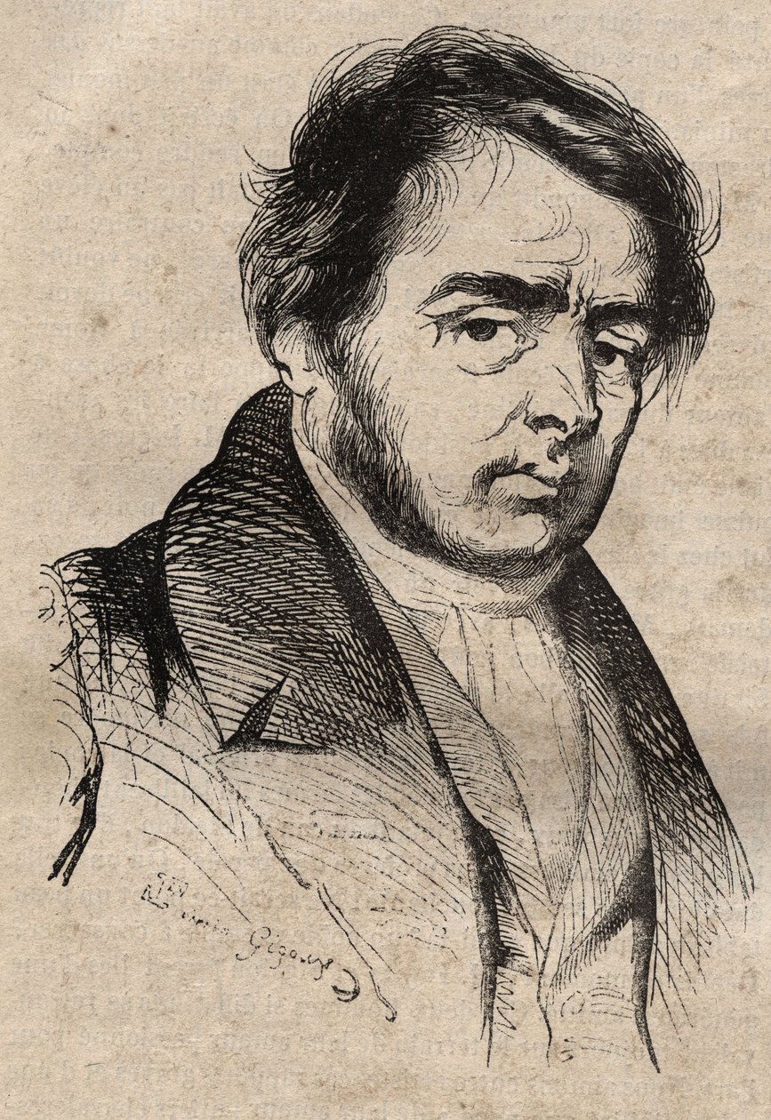 Xavier Sigalon (1787-1837) pintor, gravura de Unknown artist