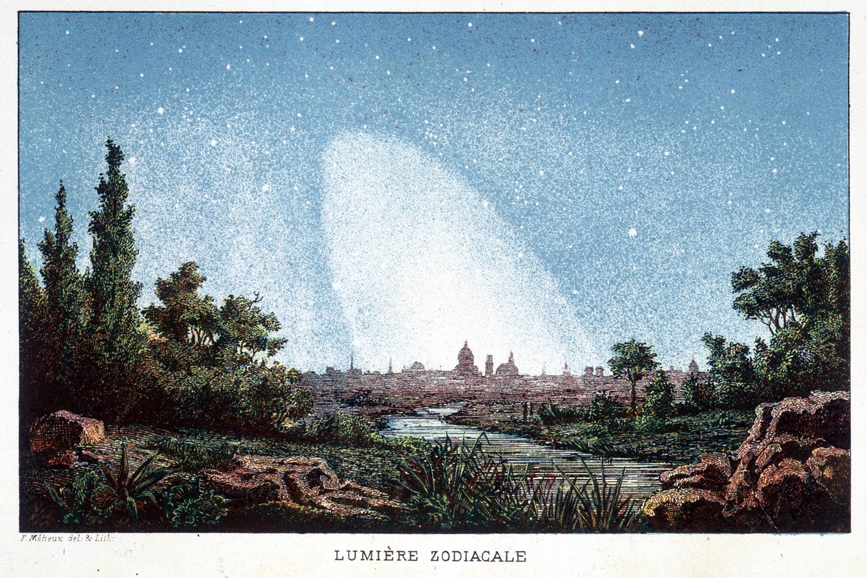 Luz Zodiacal - in "História de Astres" de J. Rambosson de Unknown artist