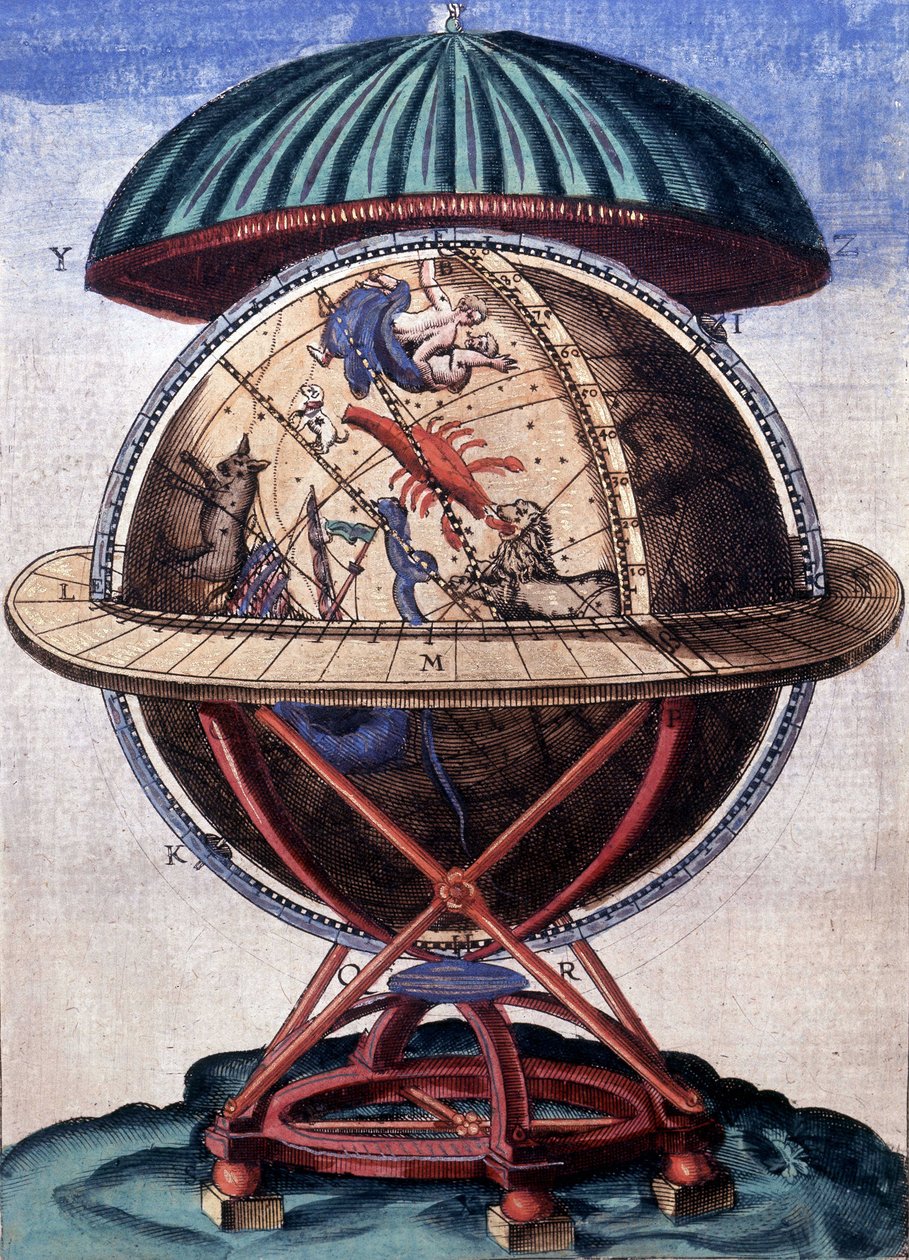 Esfera Zodiacal. Gravura. Século XVII. B.N., Paris. de Unknown artist