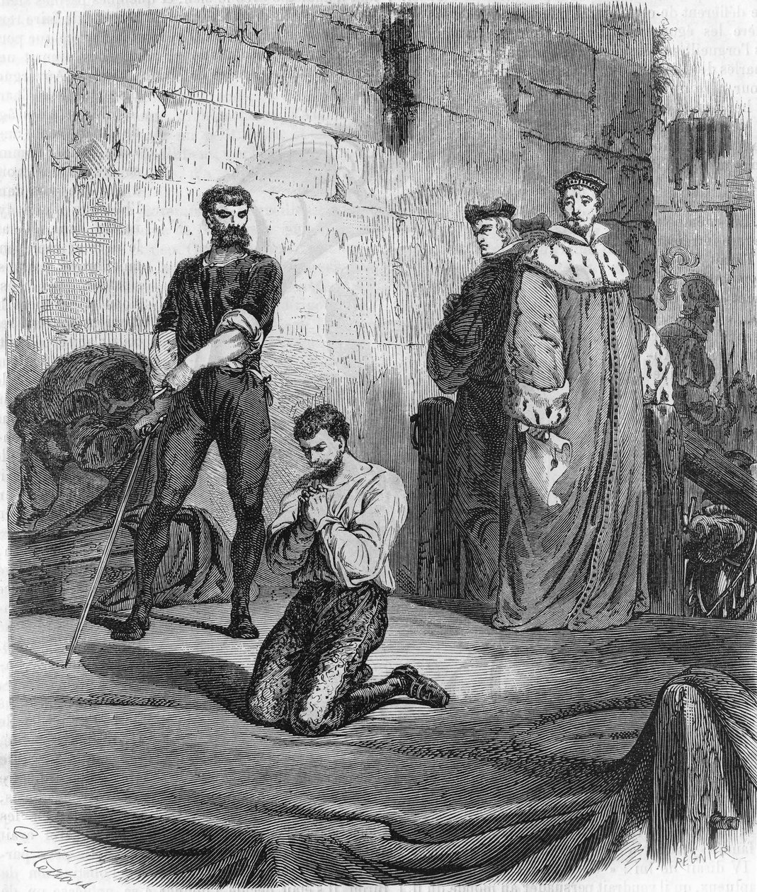 morte de Charles de Gontaut, Barão, então Duque de Biron (1562 a 1602). de Unknown artist