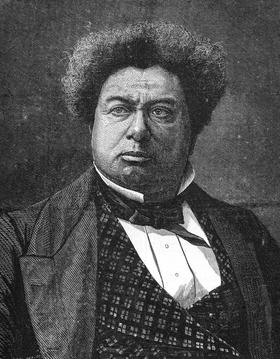 retrato de Alexandre Dumas pai. Romancista e dramaturgo francês (1802 a 1870). de Unknown artist