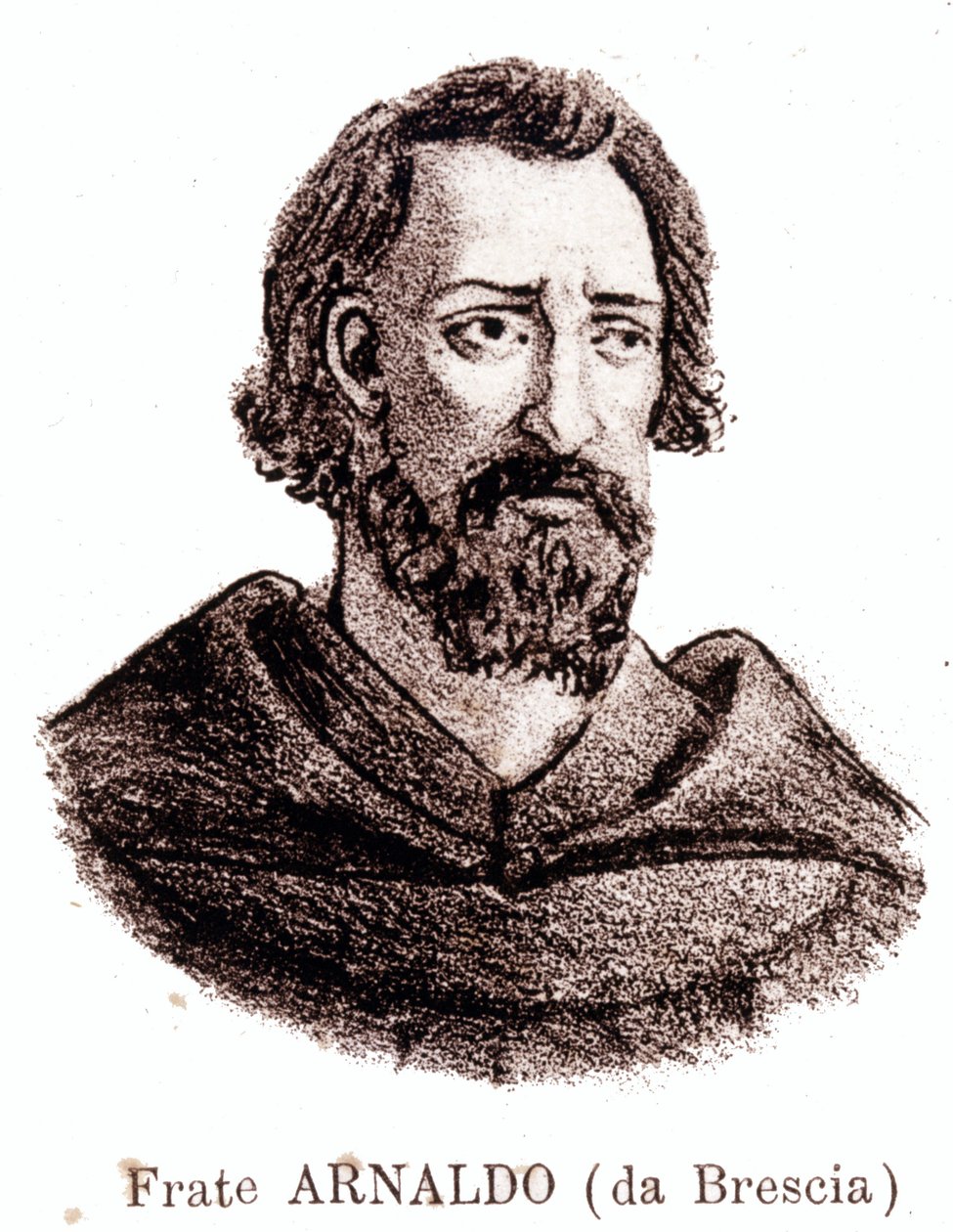 retrato de Arnaud de Brescia (Arnaldo da brescie) (1090 - 1155), reformador político e religioso italiano. de Unknown artist