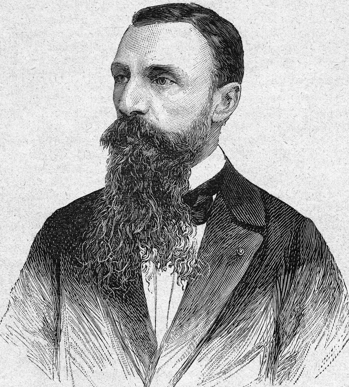 retrato de Auguste Pavie. Explorador e diplomata francês (1847 a 1925).gravura de 1893. de Unknown artist