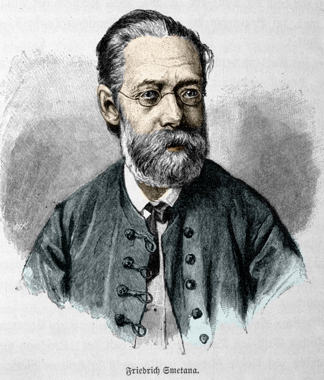retrato de Bedrich Smetana (1824-1884), compositor e pianista checo. de Unknown artist