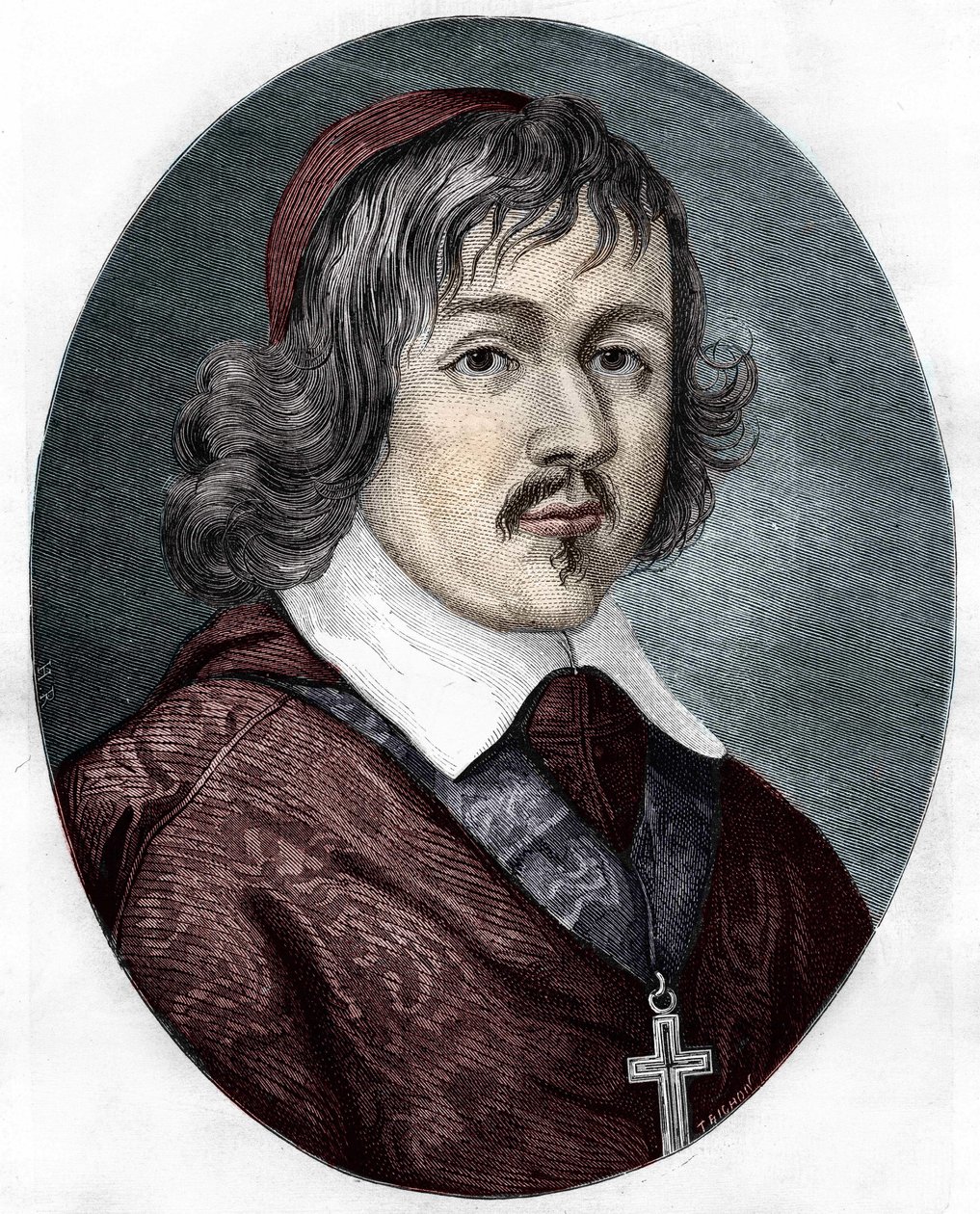 retrato do Cardeal de Retz (Jean-Francois Paul de Gondi (Jean-Francois-Paul de Gondy) (1614-1679), Coadjutor do Arquévique de Paris, escritor e político francês. de Unknown artist