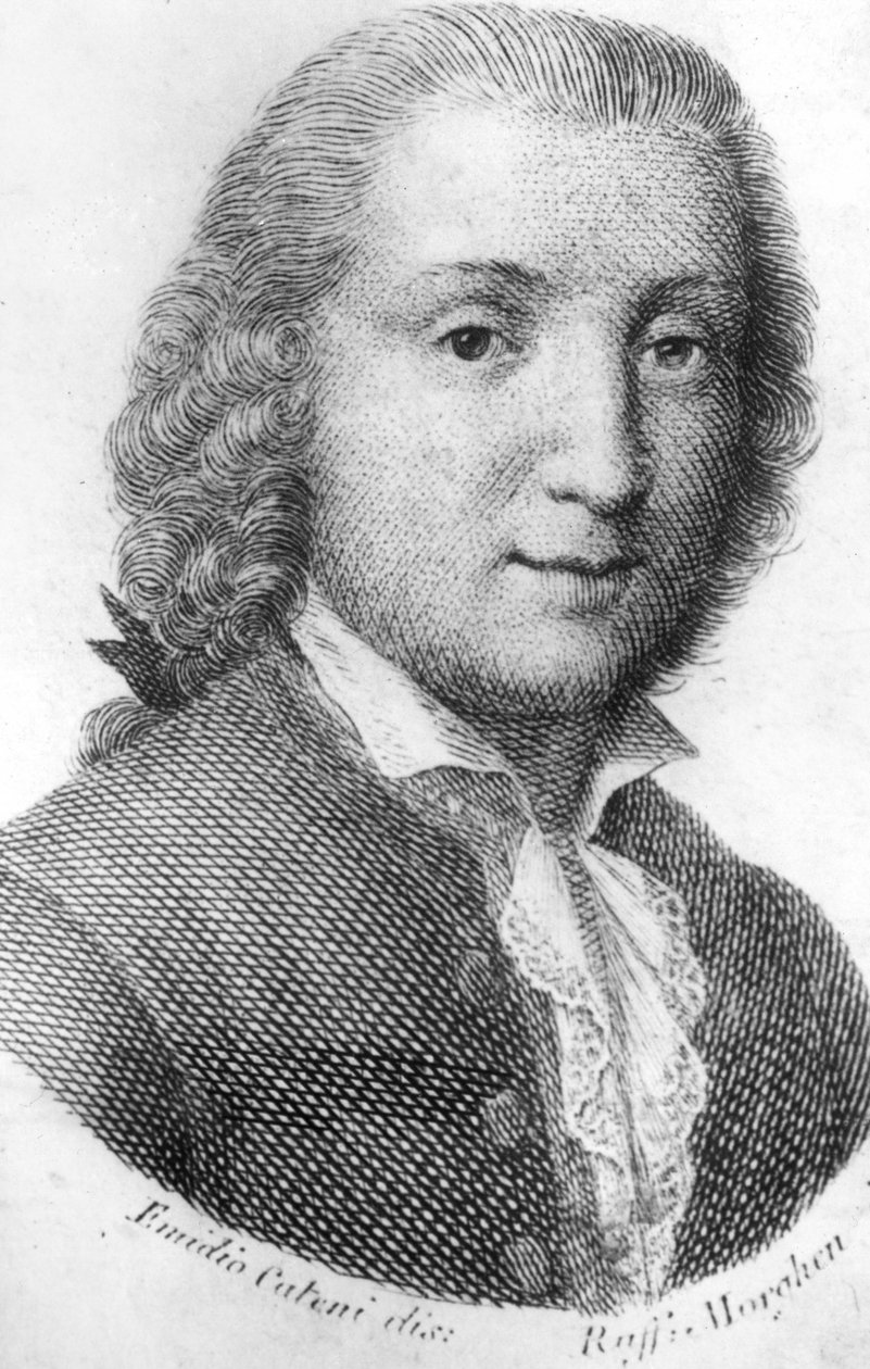 retrato de Carlo Goldoni (1707-1793), autor dramático italiano. de Unknown artist