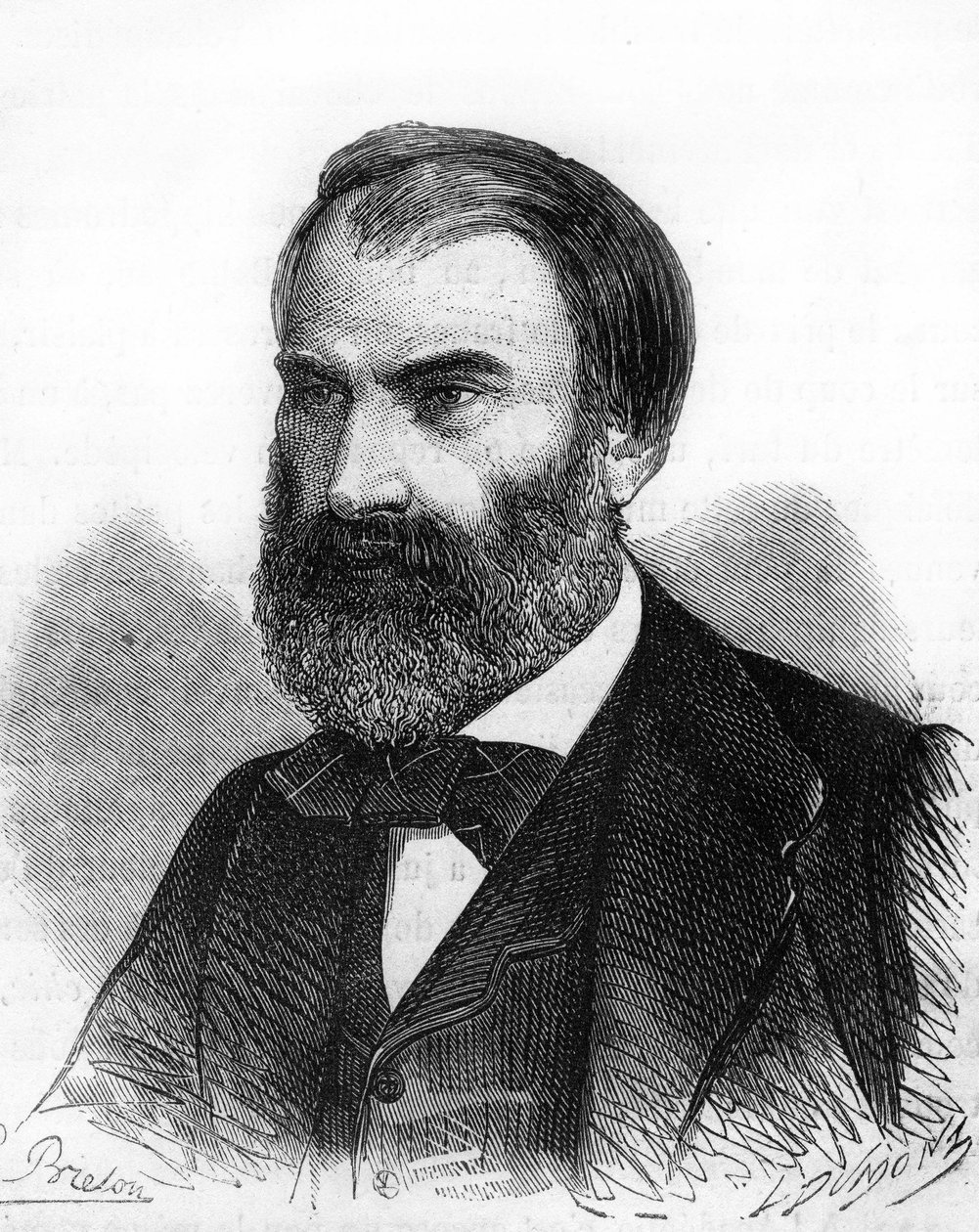 retrato de Eugène Pelletan. Político francês (1813 a 1884). de Unknown artist