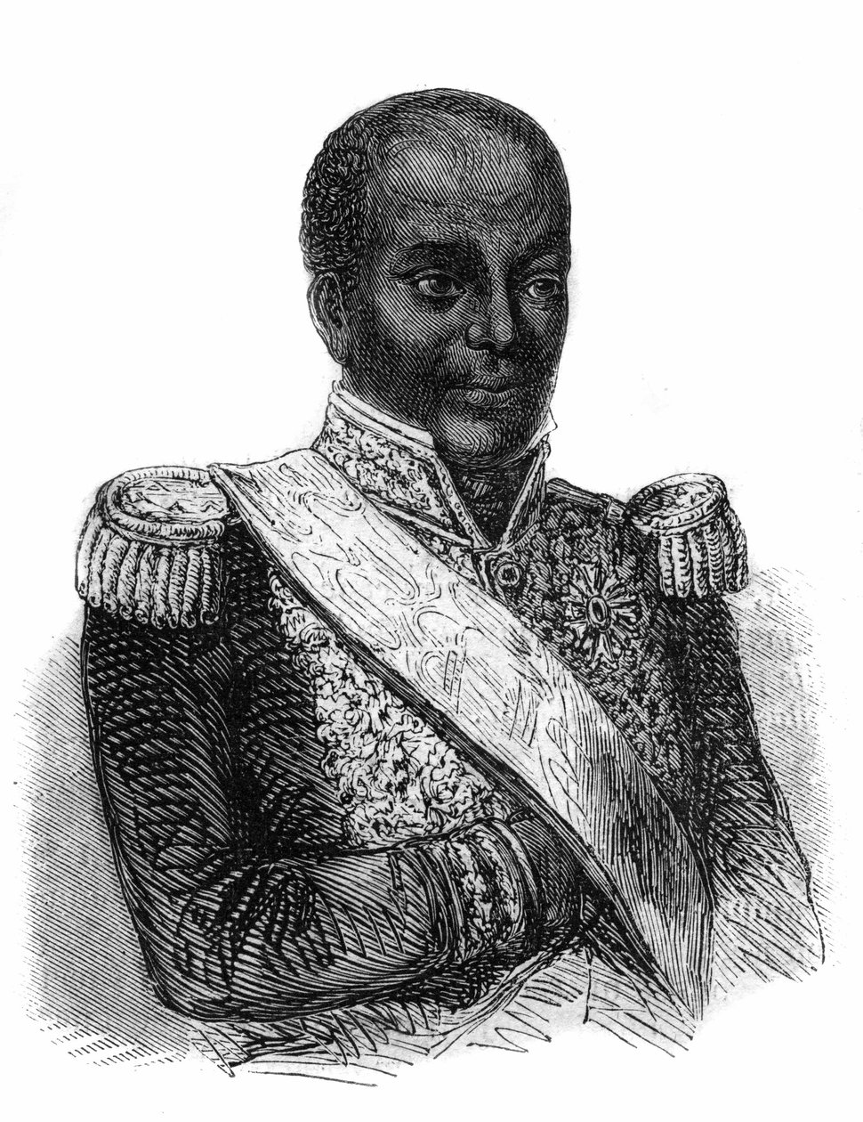 retrato de Faustin Soulouque (1782-1867), presidente (1847-1849) e imperador (1849-1859) do Haiti com o nome de Faustin I. de Unknown artist
