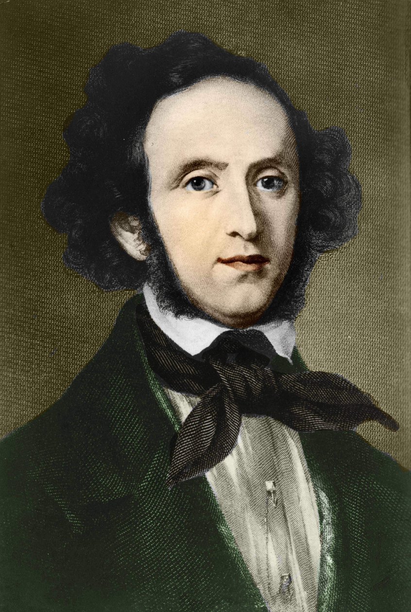 retrato de Felix Mendelssohn - Bartholdy. Compositor alemão (1809 a 1847). de Unknown artist