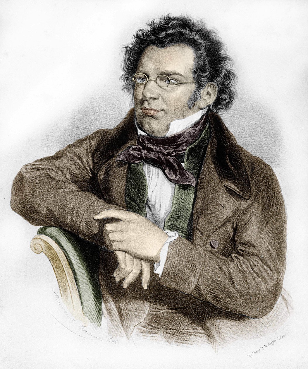 retrato de Franz Schubert (1797-1828), compositor austríaco. de Unknown artist