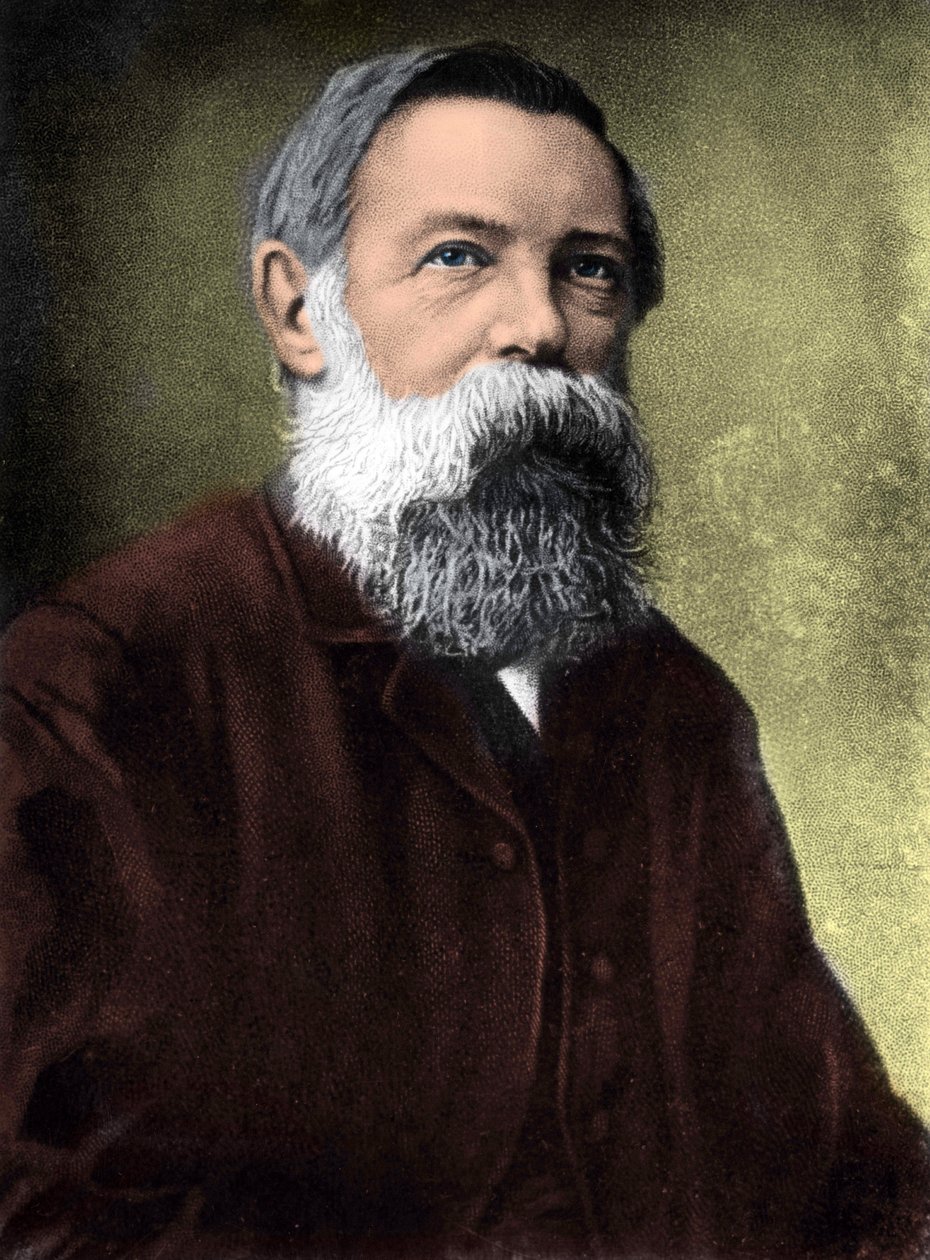 Retrato de Friedrich Engels (1820-1895), teórico e político socialista alemão. de Unknown artist