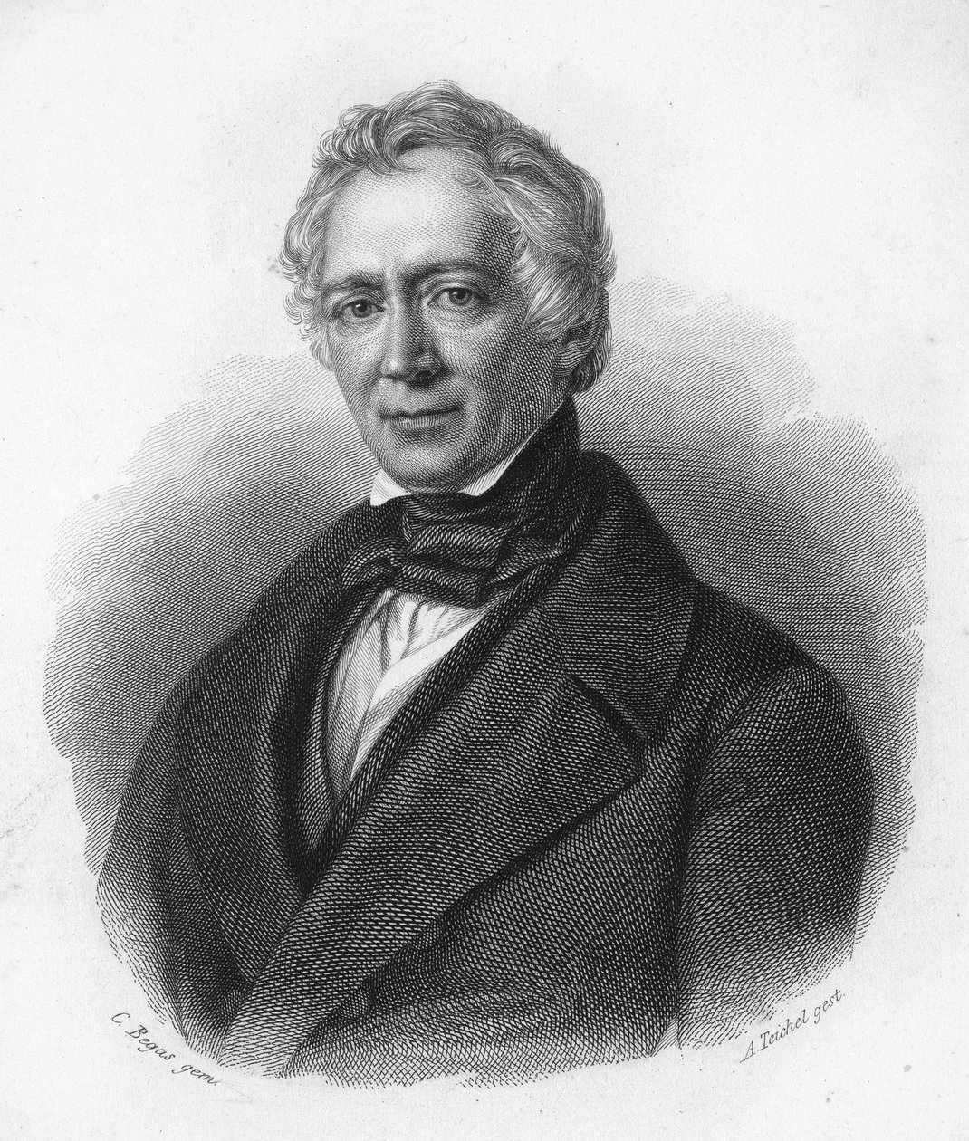 retrato de Friedrich von Raumer. Historiador alemão do século XIX. de Unknown artist