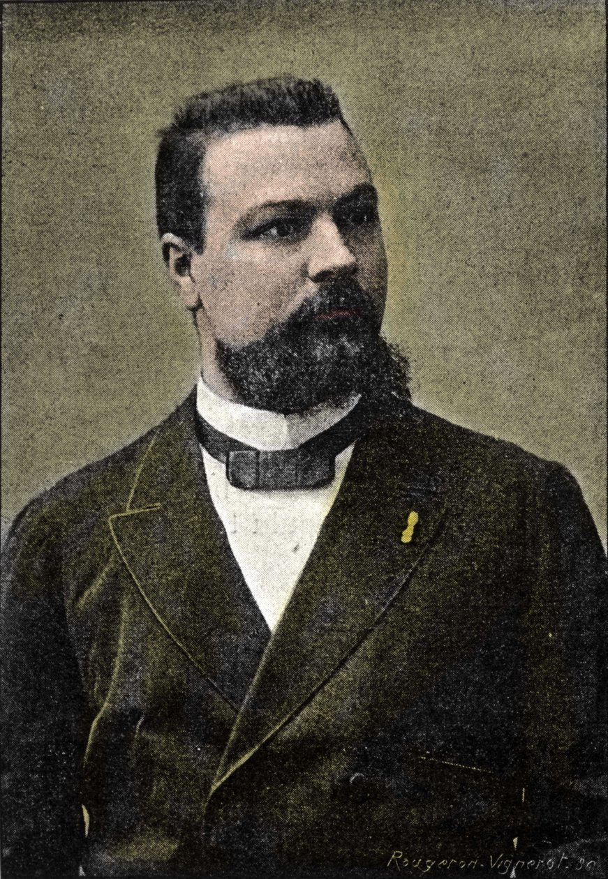 retrato de Gerard Encausse, conhecido como ocultista Papus, co-fundador da Ordem Martinista (1865-1916). de Unknown artist
