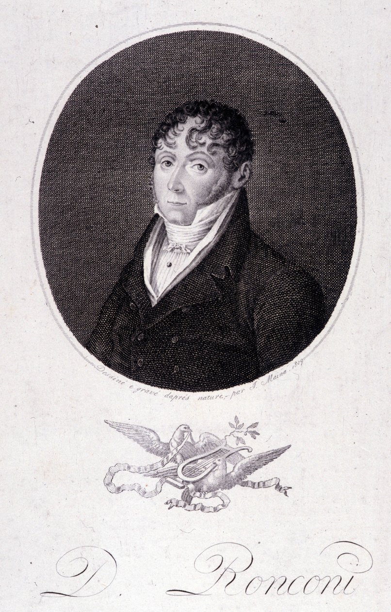 retrato do tenor italiano Domenico RONCONI de Unknown artist