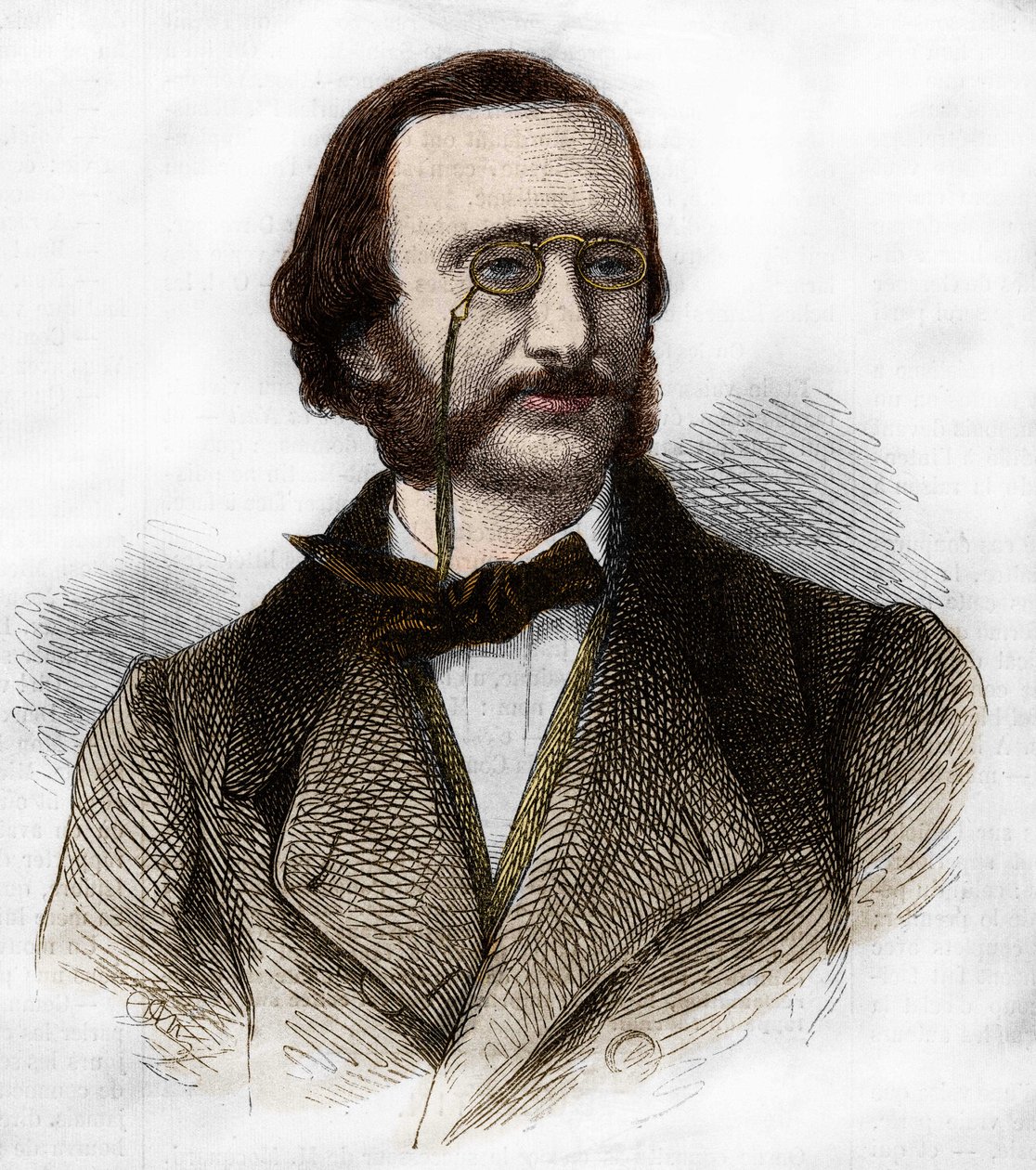 Retrato de Jacques Offenbach (1819-1880), compositor alemão, francês naturalizado. de Unknown artist