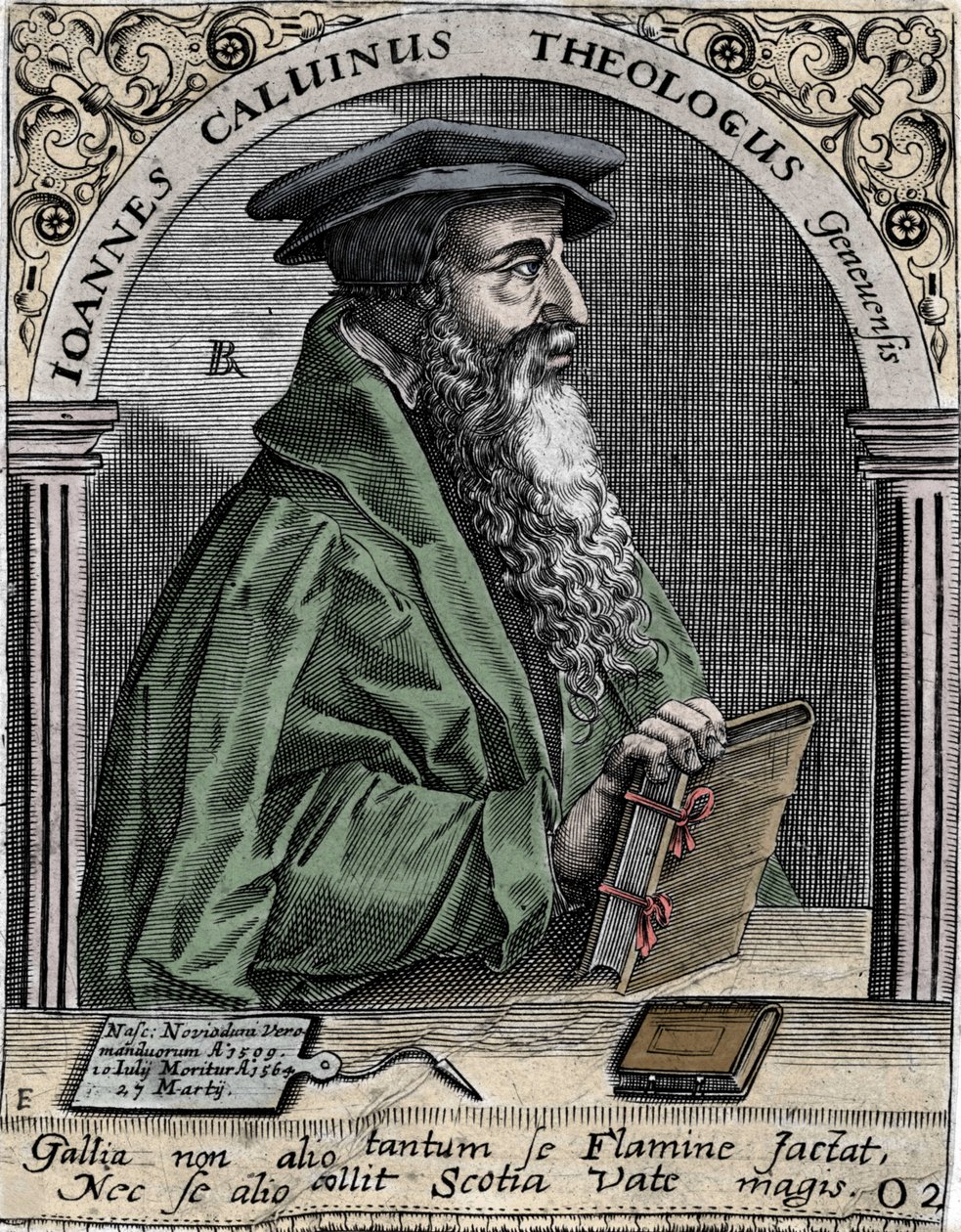 retrato de Jean Calvin (1509-1564), reformador religioso e escritor francês. de Unknown artist