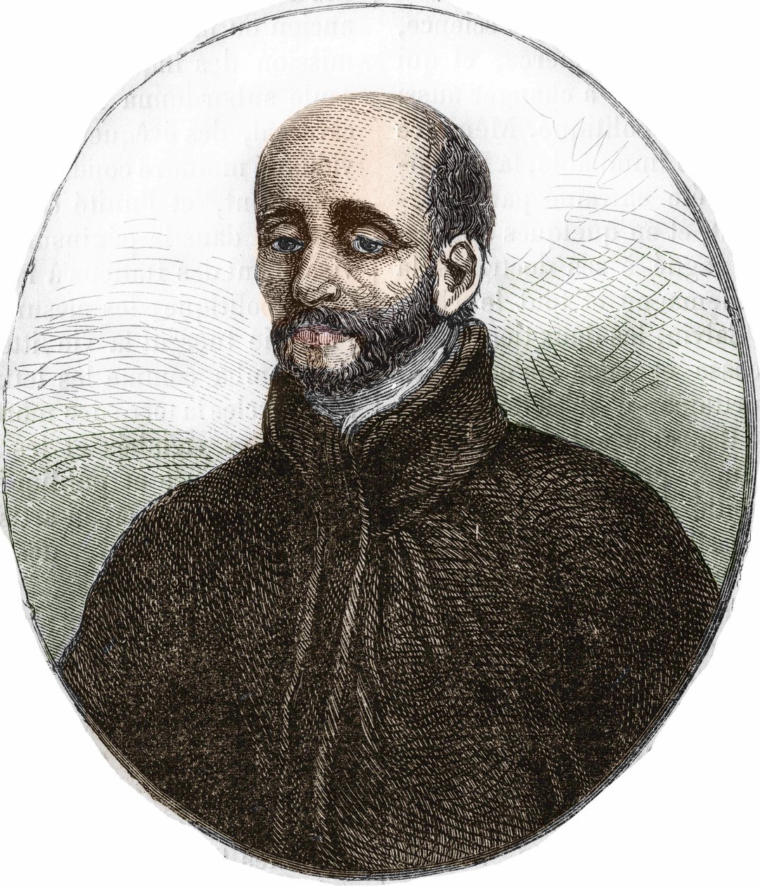Retrato de Santo Inácio de Loyola (1491-1556), fundador da Companhia de Jesus. de Unknown artist
