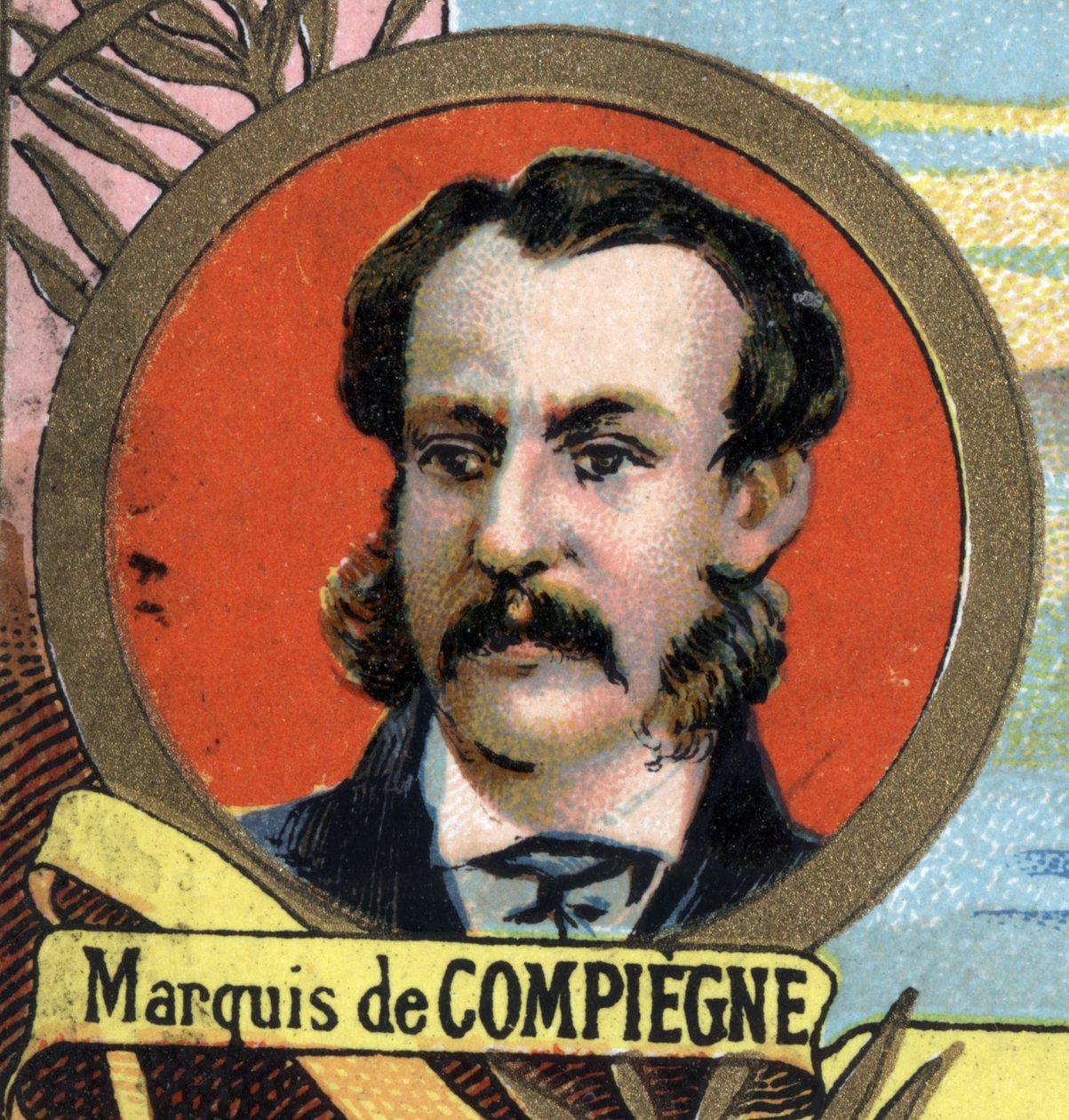 retrato do Marquês de Compiegne (Louis Eug¿ne Henri Dupont), viajante francês 1846-1877. de Unknown artist