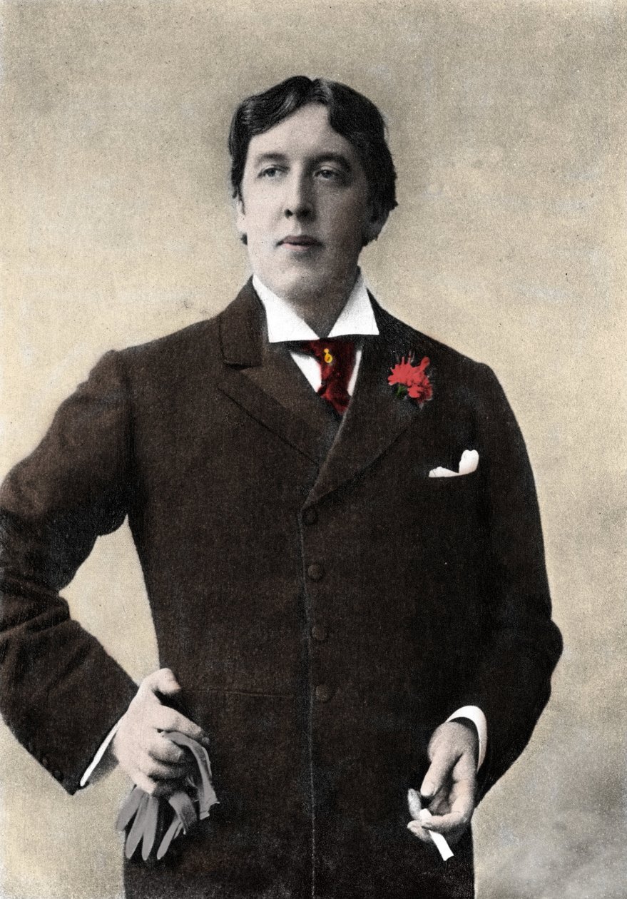 retrato do escritor Oscar Wilde. Fotografia do século XIX de Unknown artist