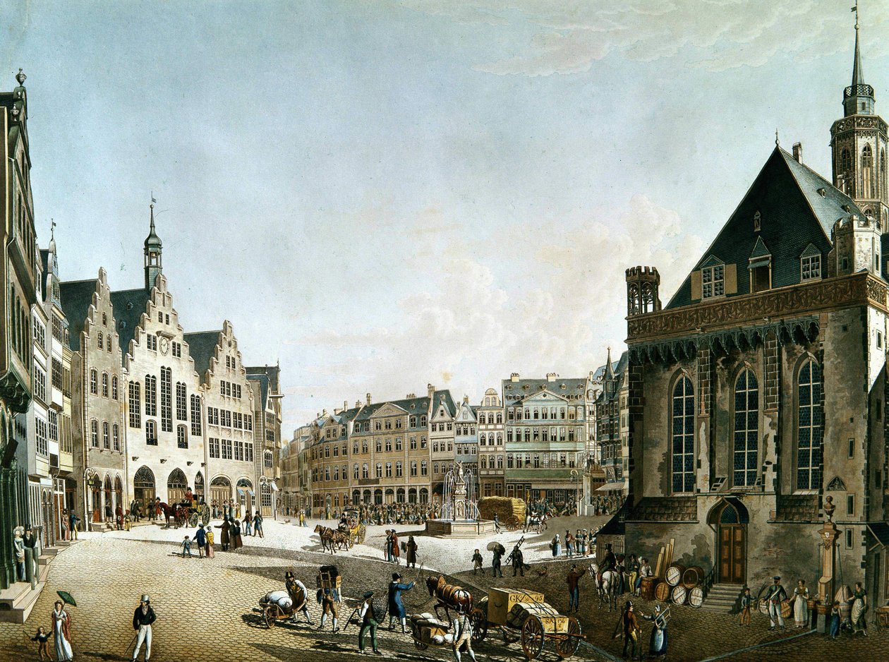 a cidade de Frankfurt am Main, no início do século XIX. de Unknown artist