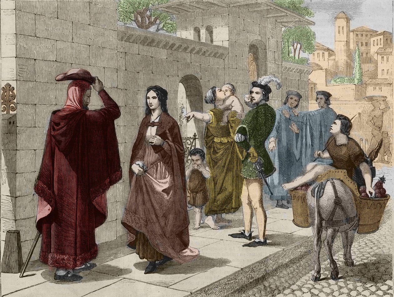 o primeiro encontro de Laure (Laura de Noves de Unknown artist