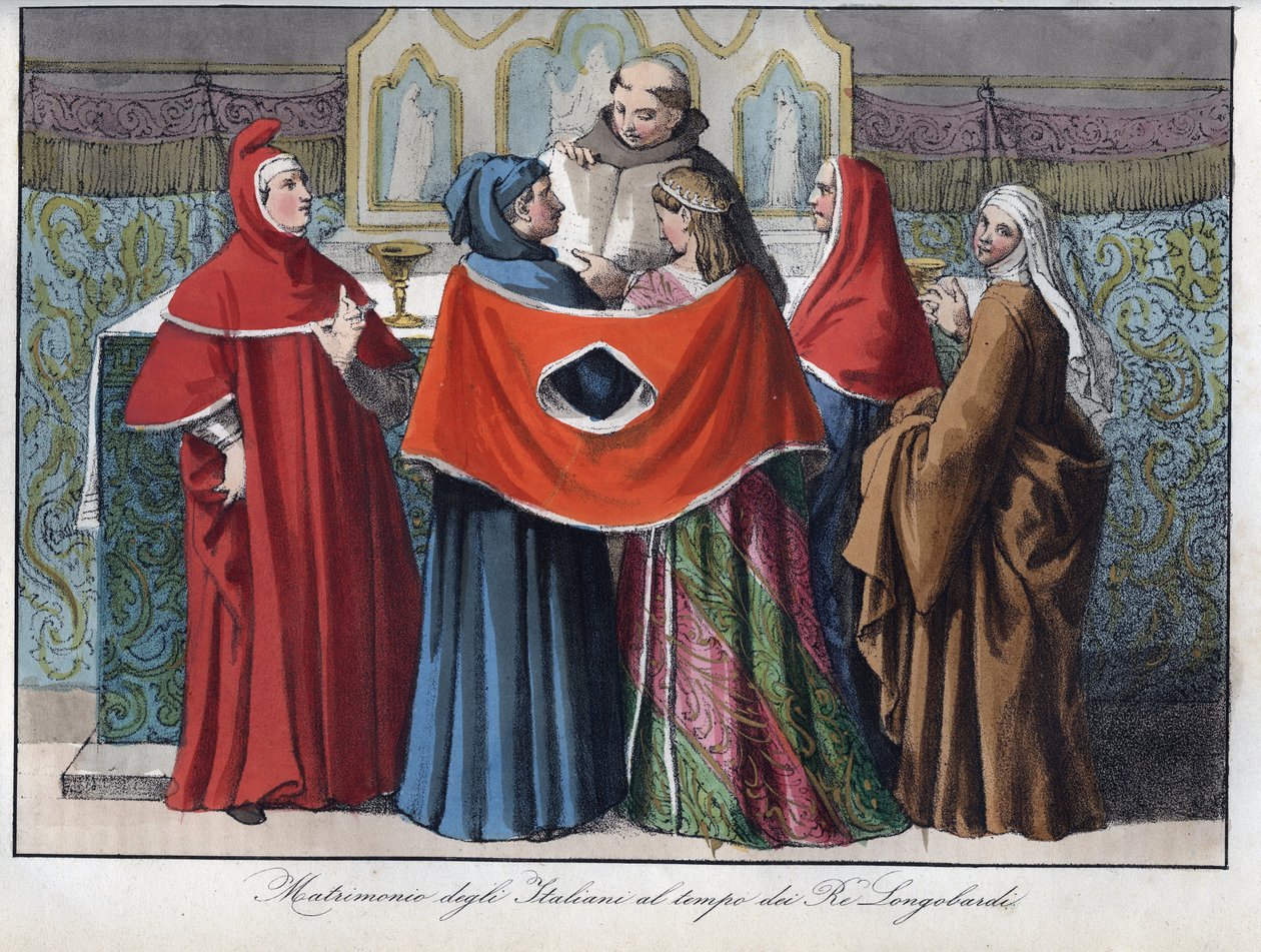 o casamento dos italianos na época dos reis lombardos (568-774) - de Unknown artist