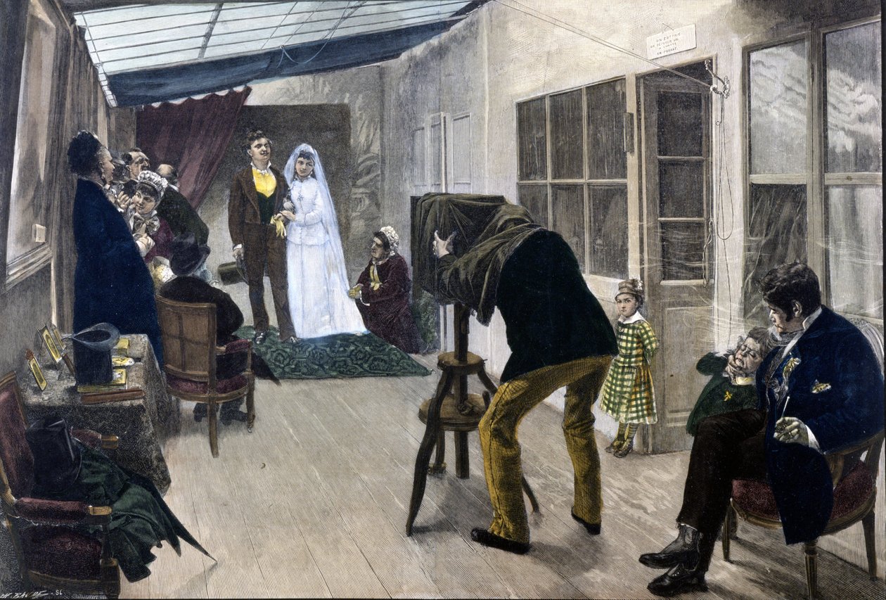 workshop de um fotógrafo em Paris, em 1878 de Unknown artist