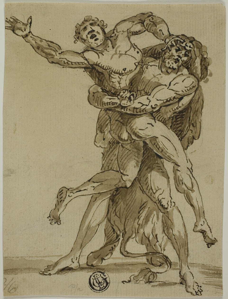 Hércules e Antaeus de Unknown Italian