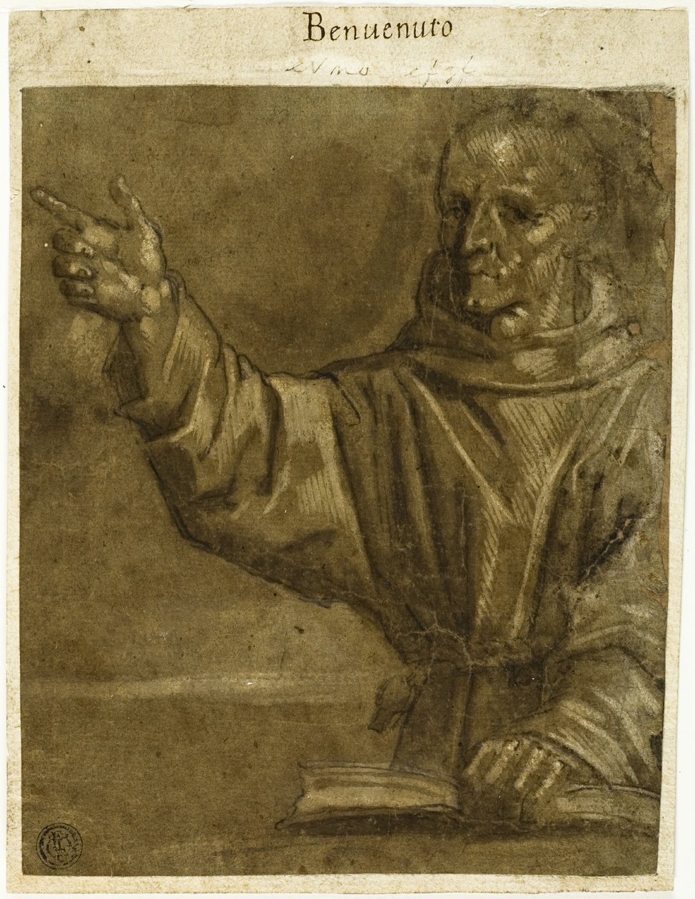 São Bernardino de Sena Pregar a partir de um livro aberto de Unknown Sienese