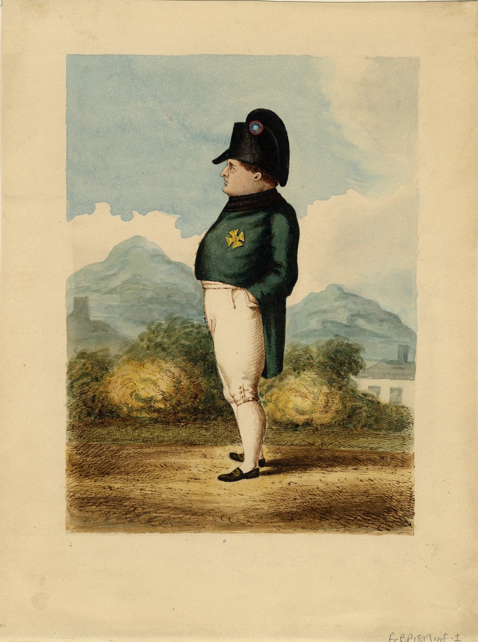 Napoleão Bonaparte na ilha de Santa Helena, 1817 de Unknown artillery officer