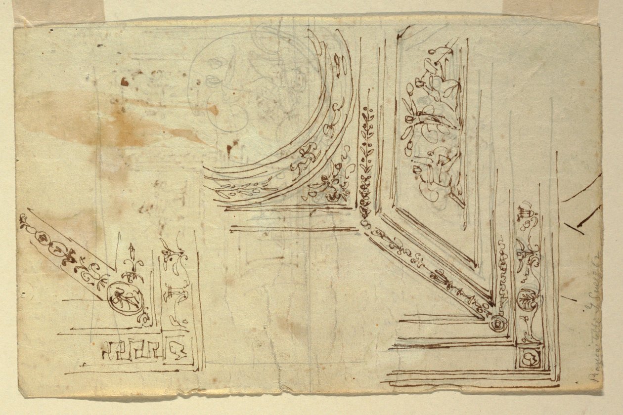 Desenho, Decorações de teto, 1810-1820 de Unknown artistUnknown artist
