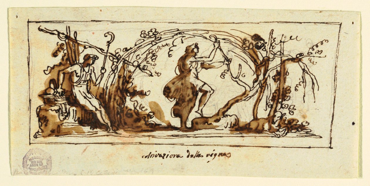 Desenho, Celebração da Vinha, ca. 1800 de Unknown artistUnknown artist