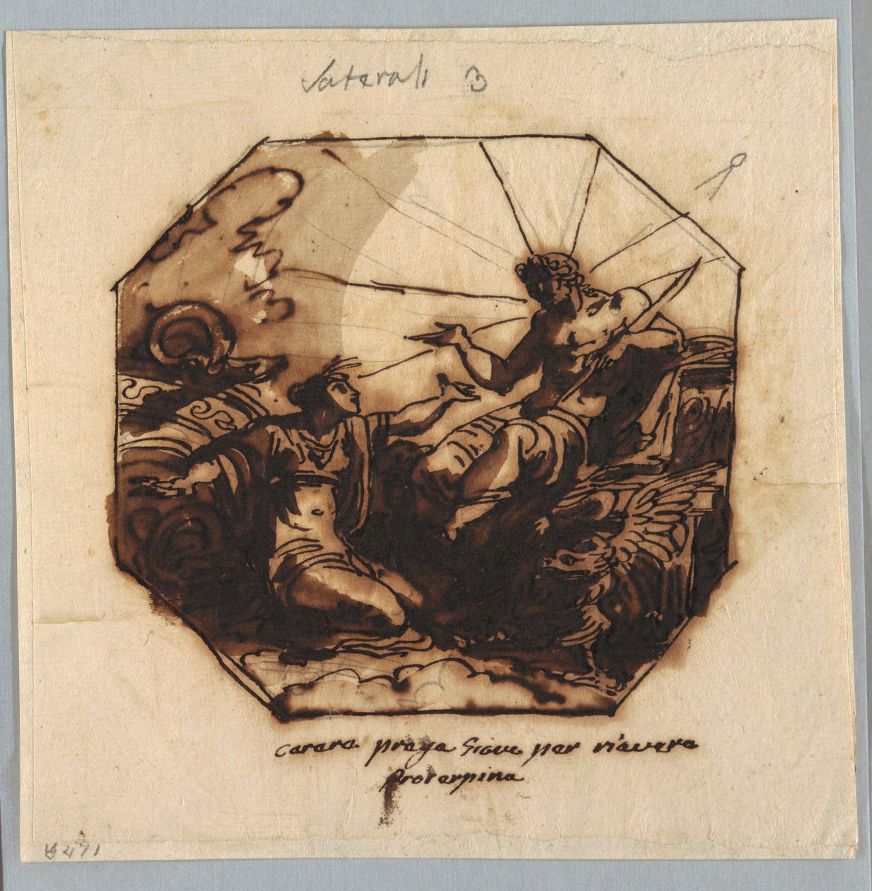 Desenho, Ceres pede a Júpiter o regresso de Proserpina, 1812 de Unknown artistUnknown artist