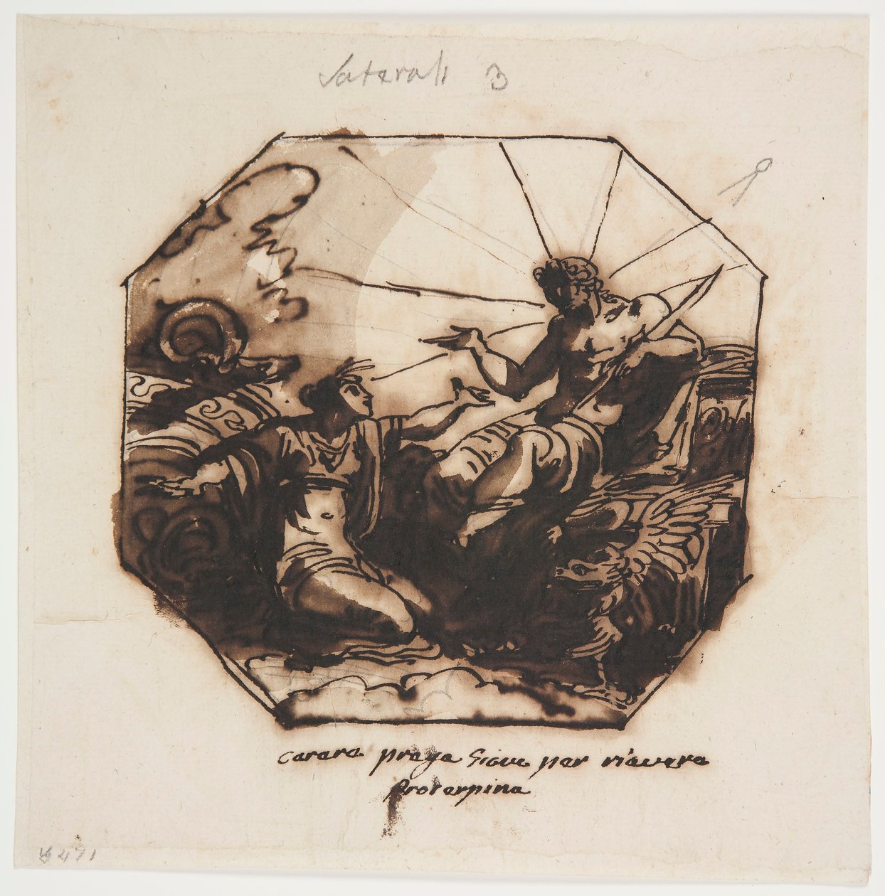 Desenho, Ceres pede a Júpiter o regresso de Proserpina, 1812 de Unknown artistUnknown artist
