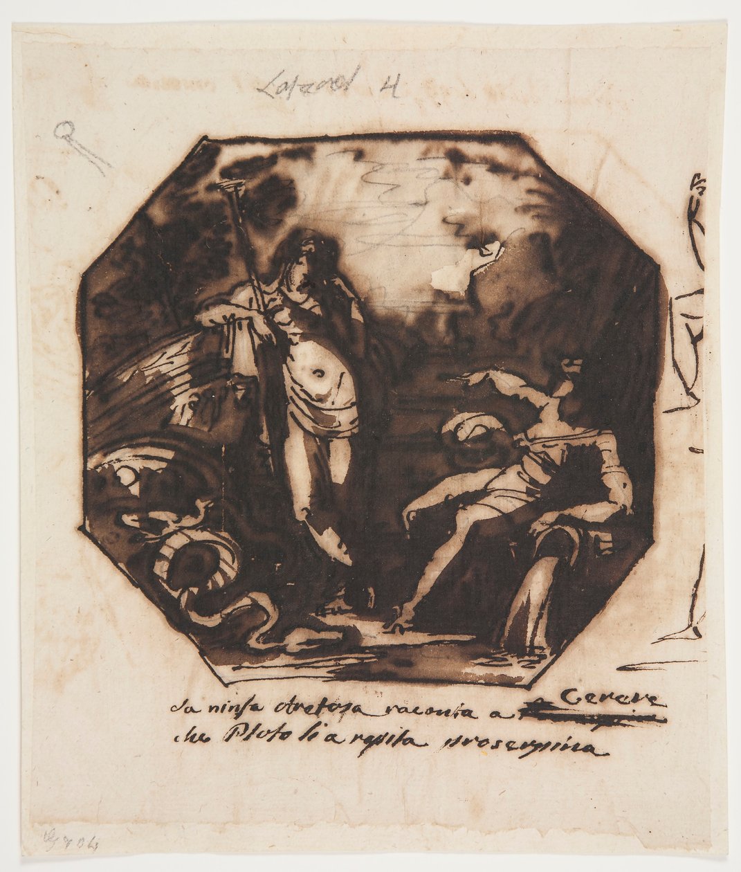 Desenho, Ceres é informada da violação de Prosérpina, 1812 de Unknown artistUnknown artist