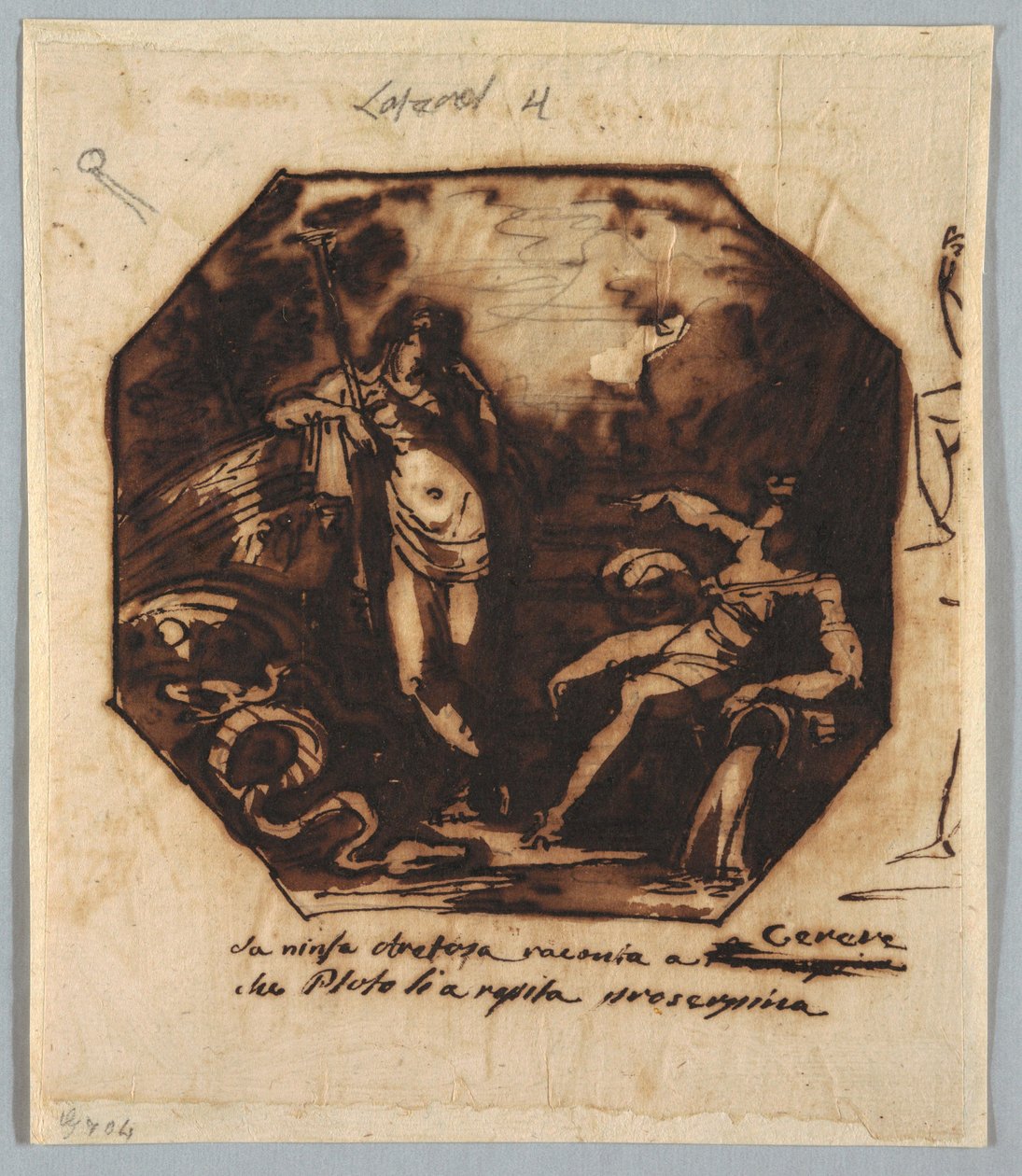 Desenho, Ceres é informada da violação de Prosérpina, 1812 de Unknown artistUnknown artist