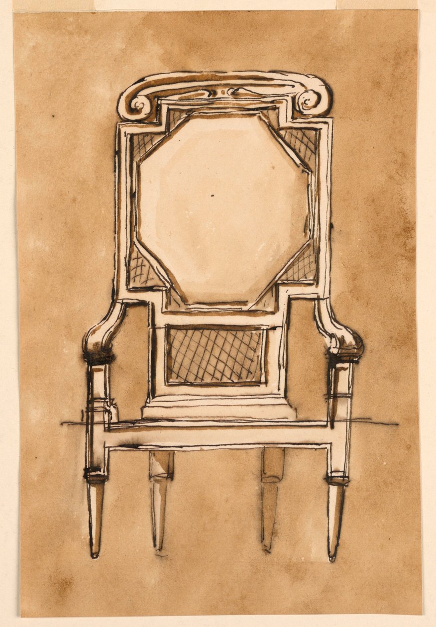 Desenho, Cadeira, 1780-1790 de Unknown artistUnknown artist