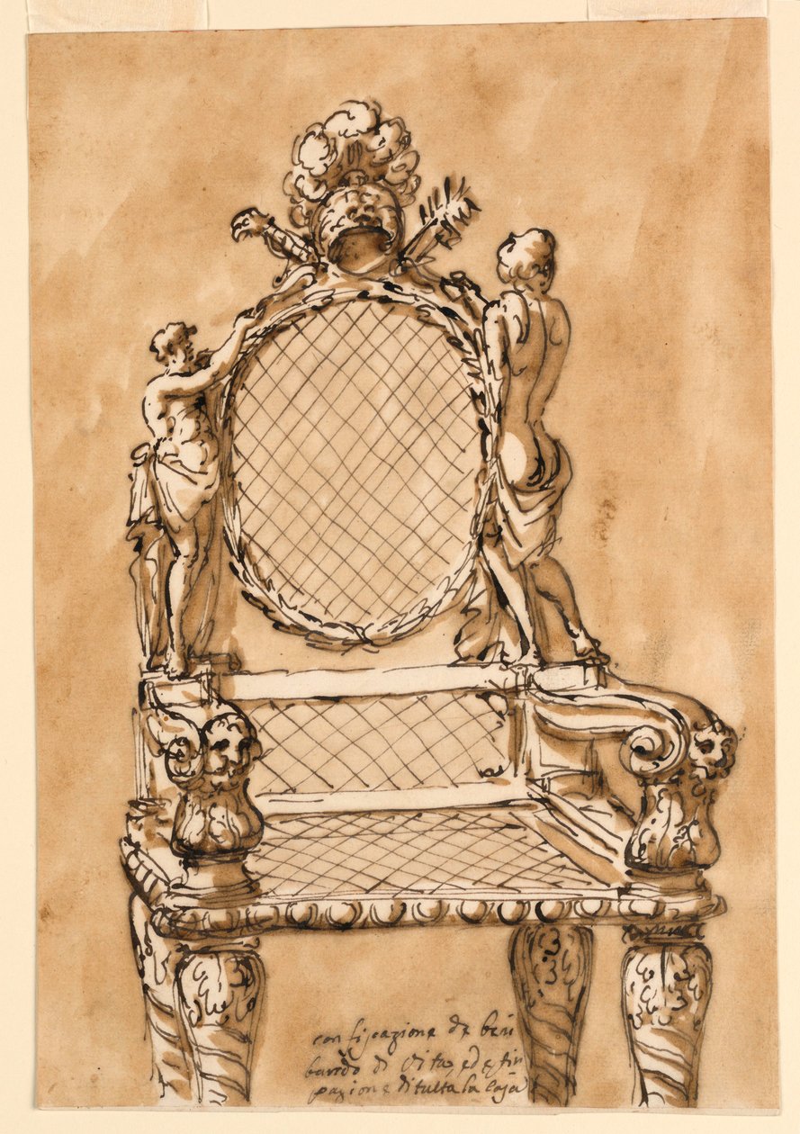 Desenho, Cadeira, 1780-1790 de Unknown artistUnknown artist