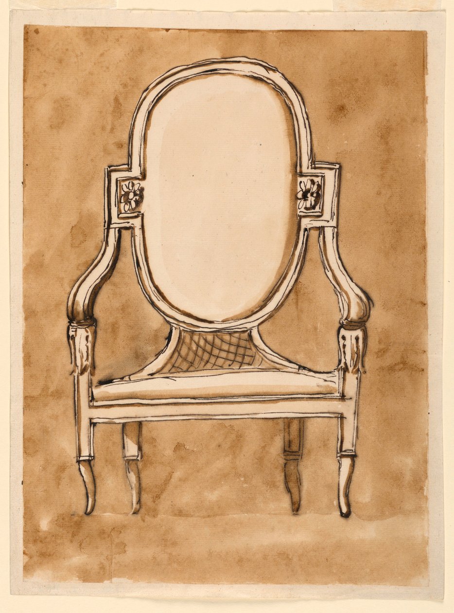 Desenho, Cadeira, 1780-90 de Unknown artistUnknown artist