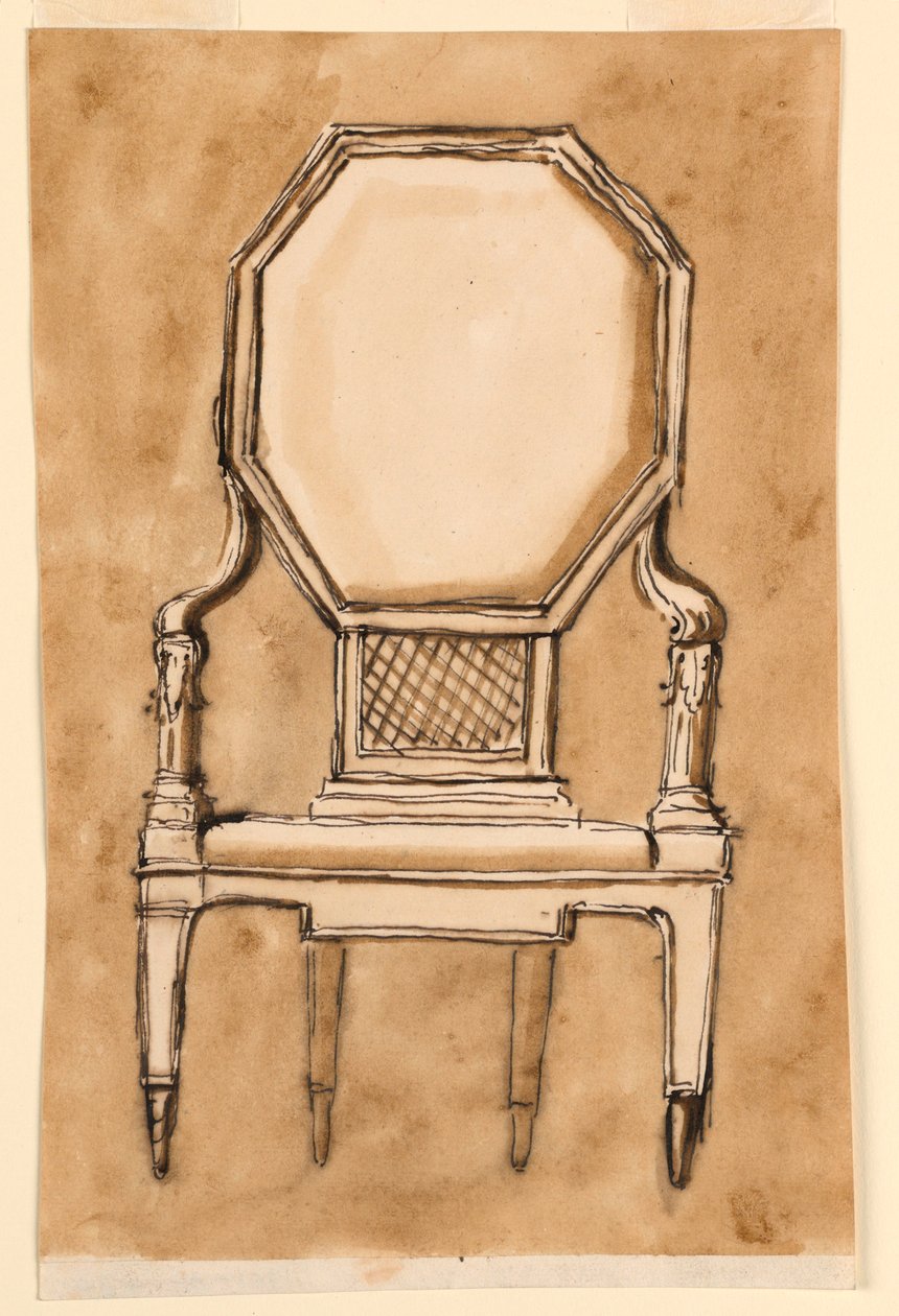 Desenho, Cadeira, 1780-90 de Unknown artistUnknown artist