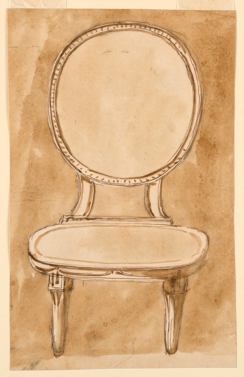 Desenho, Cadeira, 1780-90 de Unknown artistUnknown artist
