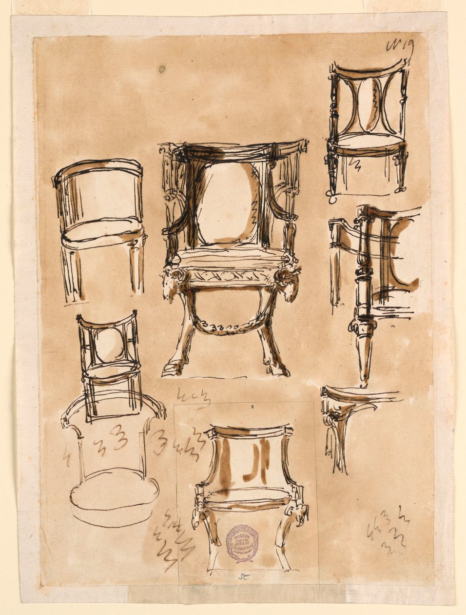 Desenho, Cadeiras, 1780-1790 de Unknown artistUnknown artist