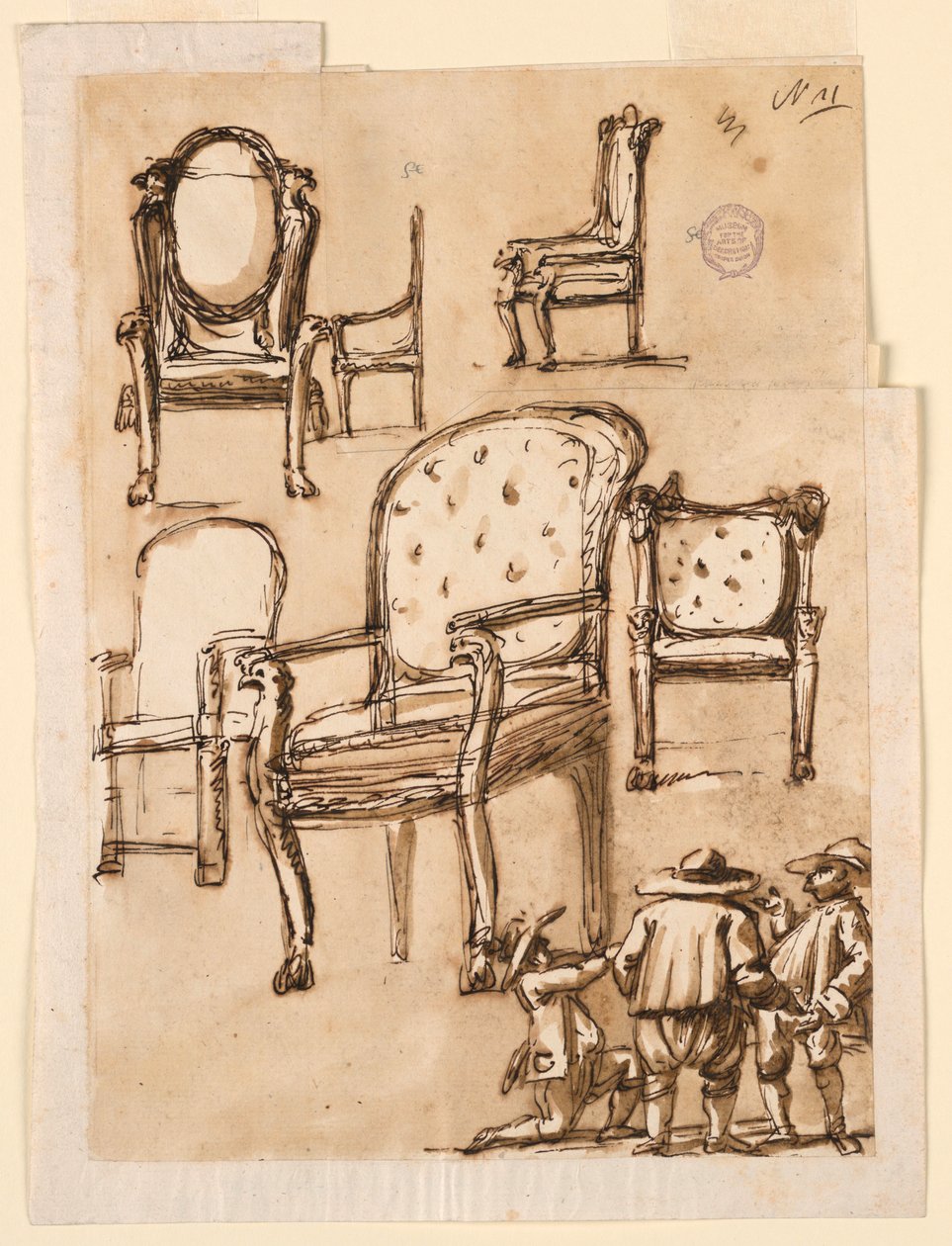 Desenho, Cadeiras, 1780-1790 de Unknown artistUnknown artist