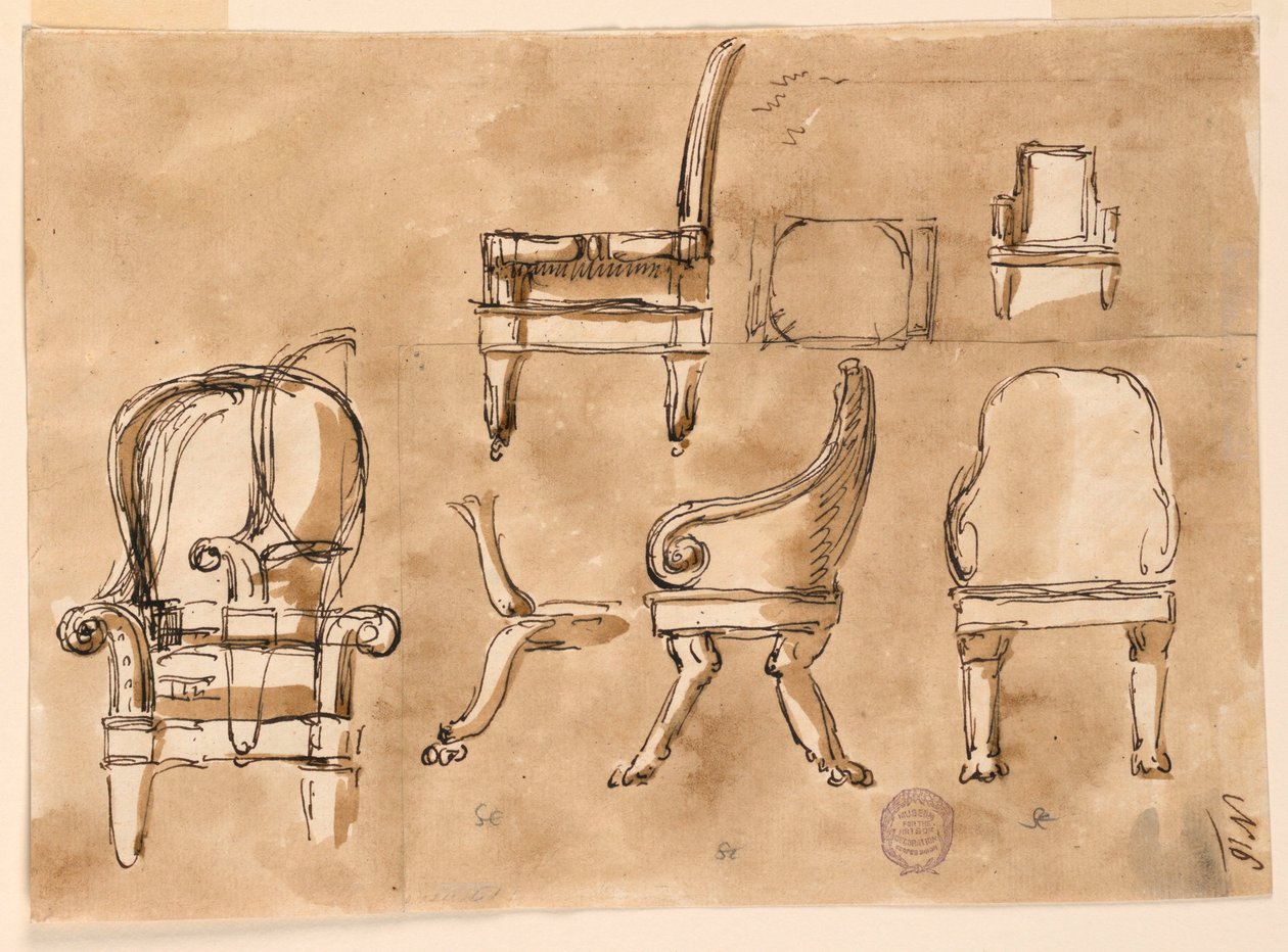 Desenho, Cadeiras, 1780-90 de Unknown artistUnknown artist